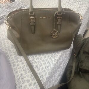 Michael Kors Olive Green Satchel Bag